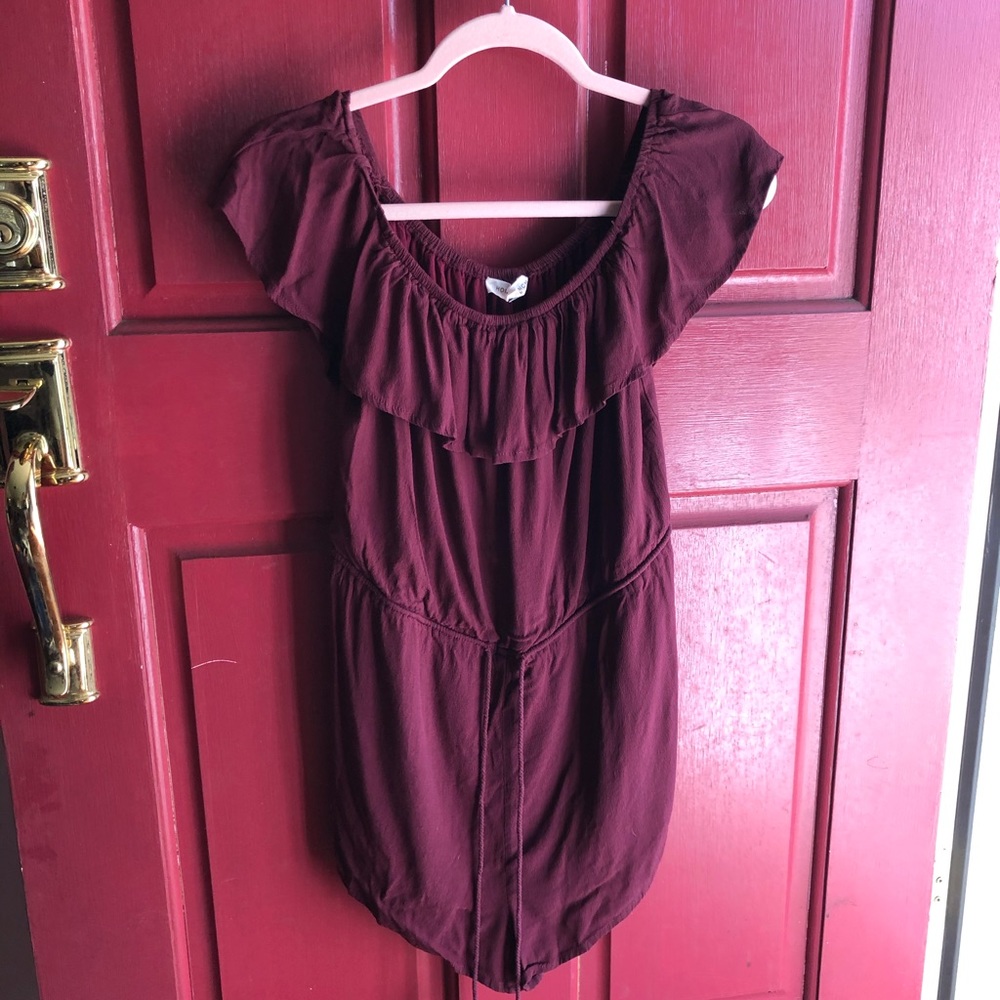 Off-the-shoulder romper